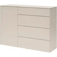 Set One By Musterring Kommode "Riverside", kaschmir supermatt, B:131cm H:97cm T:42cm, Holzwerkstoff, , Sideboards, Kommode, Grifflos mit Push to Open Funktion, In 3 Farben erhältlich