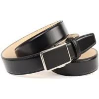 Anthoni Crown Ledergürtel , Herren, Gr. 95, schwarz, Rindsleder, Gürtel Ledergürtel, genarbte Oberfläche, leicht glänzend