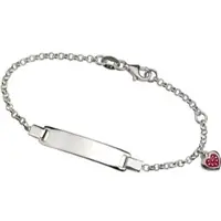 Firetti Armband "Schmuck Geschenk Silber 925 Armkette ID-Platte Erbskette Erdbeere", bunt (silberfarben, beere), Armbänder, Jungen, 15cm, Silber 925 (Sterlingsilber), Armband