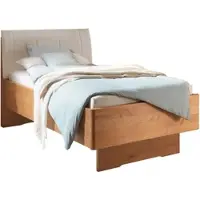 Wiemann Holzbett "Cardiff, Bettgestell, Bettrahmen, teilmassiv, mit Polsterkopfteil", erle teilmassiv, B:100cm L:210cm, Betten, Holzbett, Fußteil aus Massivholz, verschiedene Größen
