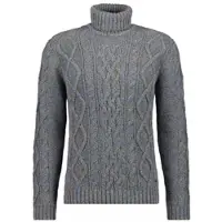 Ragman Rollkragenpullover , Herren, Gr. 58, grün (schilf, 131), Strick, 100% Baumwolle, ohne Ausschnitt, Pullover Rollkragenpullover