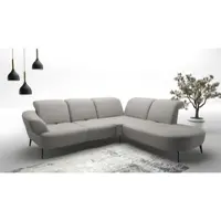 Sit&More Ecksofa SIT & MORE "Dance, L-Form, inkl. Sitztiefenverstellung", grau (hellgrau), B:302cm H:91cm T:270cm, 95%Polyester 5%Polyamid, Sofas, Ecksofa, inkl. Click&Seat, optional mit Kopfteilverstellung