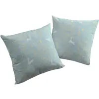 Wirth Dekokissen "Swift" Gr. 2, blau (blau, gemustert), B:50cm L:50cm, Baumwolle, Dekokissen_Sitzkissen_Kissenhüllen, Dekokissen, Kissenhülle ohne Füllung, 2 Stück