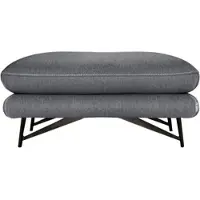 Calcio Italia Hocker "Cezanne bequem und elegant, B/T 90/70cm, hochwertiger Designfuß", grau (26 grigio), B:90cm H:90cm T:70cm, Hocker, Hocker