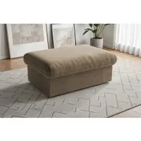 Sit&More Polsterhocker SIT & MORE "Moreno, B: 90 cm", braun (hellbraun), B:90cm H:43cm T:60cm, 100% Polyester, Hocker, Polsterhocker, mit Stauraum, individuell kombinierbar