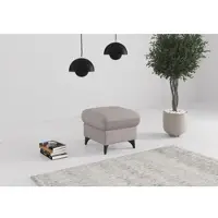 Sit&More Polsterhocker SIT & MORE "Glendale", silber, B:58cm H:48cm T:58cm, 100% Polyester, Hocker, Polsterhocker, mit Stauraum