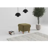 Home affaire Polsterhocker "Glendale", olive, B:58cm H:48cm T:58cm, 100% Polyester, Hocker, Polsterhocker, mit Stauraum