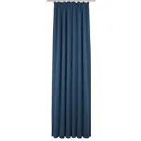 Wirth Vorhang "Umea" Gr. 4, blau (dunkelblau), B:132cm H:245cm, Jacquard, Polyester, Gardinen, Vorhang