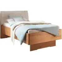 Wiemann Holzbett "Cardiff, Bettgestell, Bettrahmen, teilmassiv, mit Polsterkopfteil", erle teilmassiv, B:120cm L:210cm, Betten, Holzbett, Fußteil aus Massivholz, verschiedene Größen