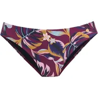 LASCANA Bikini-Hose "Odetta", Damen, Gr. 38, N-Gr, bunt (bordeaux bedruckt), Recycling-Polyamid, Badehosen Bikini-Hose, im floralen Design