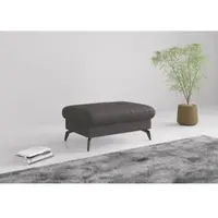 Sit&More Polsterhocker SIT & MORE "Morris Jubi", braun (mocca), B:103cm H:44cm T:69cm, Hocker, Polsterhocker, in Echtleder