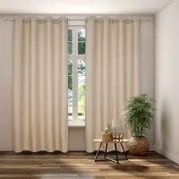 Kutti Heimtextilien 1100000002199 "Dimout" Gr. 3, beige (creme), B:140cm H:175cm, Polyester, Gardinen, 1100000002199, Verdunkelung, Thermo, isolierend, einfarbig