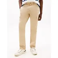 Tommy Hilfiger Cargohose "DENTON LW TWILL", Herren, Gr. 40, Länge 34, grün (sandalwood), Twill, Obermaterial: 100% Baumwolle, straight fit normal, Hosen Cargohose, Straight Fit, Baumwolle