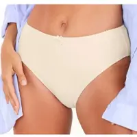Nuance Slip , Damen, Gr. 40/42, braun (toffee), Obermaterial: 95% Baumwolle, 5% Elasthan, Unterhosen Slip, hoch geschnittener Slip aus Baumwolle