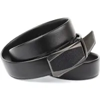 Anthoni Crown Ledergürtel , Herren, Gr. 95, schwarz, Rindsleder, Gürtel Ledergürtel, geschwärzte Schließe, leichte Oberflächennarbung