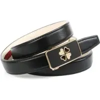 Anthoni Crown Ledergürtel , Damen, Gr. 90, schwarz, Leder, unifarben, Gürtel Ledergürtel, Automatik Ledergürtel in schwarz