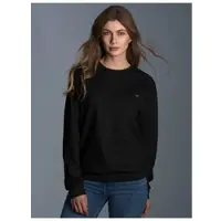 Trigema Sweatshirt "Sweatshirt in Waffeloptik", Damen, Gr. XL, schwarz, Piqué, 100% Baumwolle, Rundhals, Sweatshirts Sweatshirt