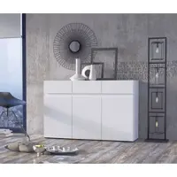 Home affaire Sideboard "Rimini", weiß (weiß, weiß), B:135cm H:86cm T:40cm, Sideboards, Sideboard, Breite 135 cm