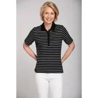 Clarina T-Shirt "HEINRICH", Damen, Gr. 42, schwarz, Obermaterial: 100% Baumwolle;, comfort fit, hoch geschlossener Ausschnitt, Shirts T-Shirt, Pima Cotton Interlock