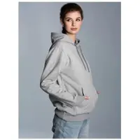 Trigema Kapuzensweatshirt "Hoodie aus Sweatqualität", Damen, Gr. XXL, grau (grau, melange), 70% Baumwolle, 30% Polyester, lang, Rundhals, Sweatshirts Kapuzensweatshirt