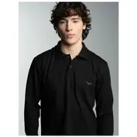 Trigema Poloshirt "Poloshirt mit Brusttasche", Herren, Gr. 3XL, schwarz, Piqué, 100% Baumwolle, Basic, ohne Ausschnitt, Shirts Poloshirt
