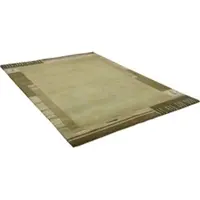 Theko Wollteppich "Kailash 110" Gr. 2, grün, B:70cm H:20mm L:140cm, Wolle, Teppiche, Wollteppich, reine Wolle, handgeknüpft, mit Bordüre