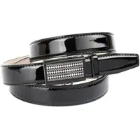 Anthoni Crown Ledergürtel , Damen, Gr. 70, schwarz, Leder, unifarben, Gürtel Ledergürtel, Schmaler Business-Lackledergürtel