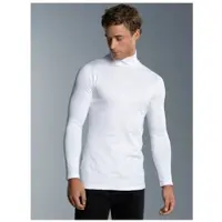 Trigema Rollkragenshirt "Rollkragenshirt", Herren, Gr. S, weiß, Feinstrick, 95% Baumwolle, 5% Elastan, Basic, normal, ohne Ausschnitt, Shirts Rollkragenshirt