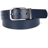 Anthoni Crown Ledergürtel , Herren, Gr. 120, blau, Leder, unifarben, Gürtel Ledergürtel, 3,5 cm breiter Vollledergürtel