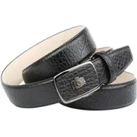 Anthoni Crown Ledergürtel , Herren, Gr. 95, schwarz, Leder, unifarben, Gürtel Ledergürtel, mit Seelöwen-Prägung