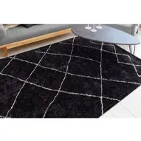 My Home Hochflor-Teppich "Amanda" Gr. 6, grau (anthrazit), B:200cm H:27mm L:290cm, Kunstfaser, Teppiche, Hochflor-Teppich, Wohnzimmer