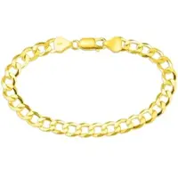 Bruno Banani Armband "Schmuck Geschenk Silber 925 Armschmuck Armkette Panzerkette" Gr. 21, gold (gelbgoldfarben), Armbänder, Herren, 21, Silber 925 (Sterlingsilber), Armband