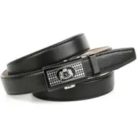 Anthoni Crown Ledergürtel , Damen, Gr. 90, schwarz, Leder, unifarben, Gürtel Ledergürtel, mit gemusterter Schließe