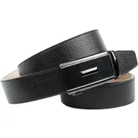 Anthoni Crown Ledergürtel , Herren, Gr. 95, schwarz, Leder, gemustert, Gürtel Ledergürtel, mit Automatik-Schließe