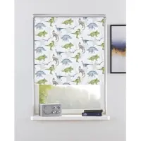 Otto Home Rollo "DINO" Gr. 6, grau (blau, grün, grau), B:85cm H:150cm, Polyester, Rollos, Rollo, Fixmaß, Klemmfix, DINO, Kinderrollo, für Fenster -NEUHEIT