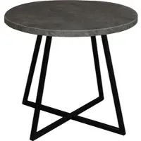 Mäusbacher Couchtisch MÄUSBACHER "Couchtisch rund", schwarz (schwarz, keramik optik grau), H:50,5cm, Tische, Couchtisch, Couchtisch rund Durchmesser 60cm, Metallgestell