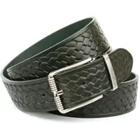 Anthoni Crown Ledergürtel , Damen, Gr. 95, grün, Rindsleder, Gürtel Ledergürtel