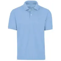 Trigema Poloshirt "Poloshirt DELUXE Piqué", Mädchen, Gr. 140, blau (horizont), Piqué, 100% Baumwolle, Basic, lang, ohne Ausschnitt, Shirts Poloshirt
