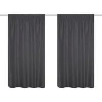 HOMEbasics Vorhang HOME BASICS "MAITE" Gr. 2, grau, B:135cm H:175cm, Polyester, Gardinen, Vorhang
