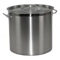 GVK Kochtopf aus Edelstahl mit Randverstärkung und Deckel Ø36 cm Höhe 36 cm 36,6 Liter
