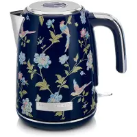 Laura Ashley Wasserkocher 1,7 l – 2200 W – Edelstahl – Kabellos – Elveden Navy