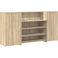 Syfax Empfangstheke Sonoma-Eiche 200x50x103,5 cm Holzwerkstoff