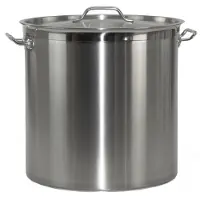 GVK Kochtopf aus Edelstahl mit Randverstärkung und Deckel Ø45cm H45cm 71,5Liter
