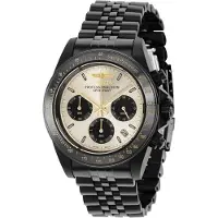 Invicta Speedway 36738 Herrenuhr - Quarzwerk - Edelstahl mit goldenem Zifferblatt - 39 mm