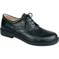 Finn Comfort Budapest Herren Halbschuhe schwarz Glattleder - Größe: UK 10,5