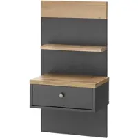 Otto Home Nachtkonsole "WESTMINSTER", grau (grau dunkel), B:50cm H:94cm T:35cm, Sideboards, Nachtkonsole, mit 1 Schublade, exclusiv by Otto
