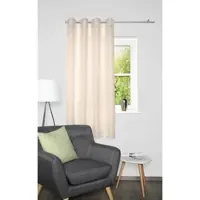 HOMEbasics Vorhang HOME BASICS "BENOGA", beige, B:135cm H:175cm, Polyester, Gardinen, Vorhang, Ösenschal, Uni, Dekostruktur