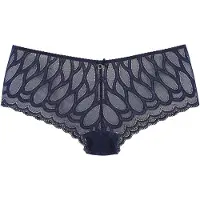 LASCANA Panty "Evita", Damen, Gr. 48/50, Spitze, dunkelblau, Spitze, Obermaterial: 90% Polyamid, 10% Elasthan, Unterhosen Panty, aus leicht transparenter Spitze