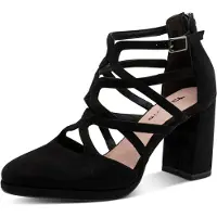 Tamaris Damen Pumps Hochfront Schaft mit Reißverschluss 1-22446-46, Größe:41 EU, Farbe:Schwarz