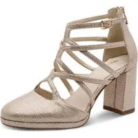 Tamaris Damen Pumps Hochfront Schaft mit Reißverschluss 1-22446-46, Größe:40 EU, Farbe:Gold